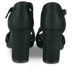 Sandales NOIR Femme Motif Uni Boucle