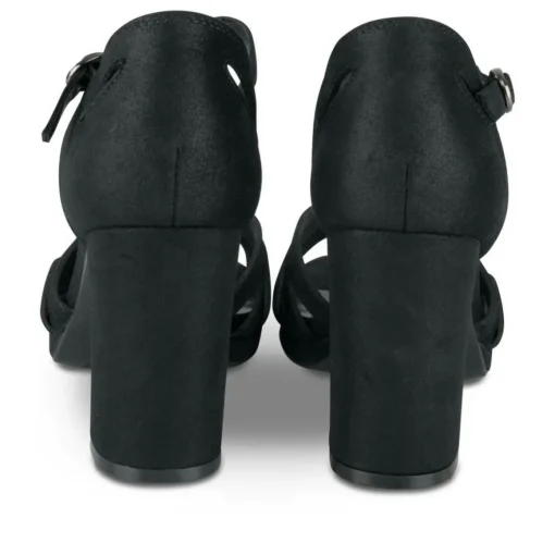 Sandales NOIR Femme Motif Uni Boucle