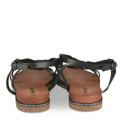 Sandales NOIR Femme Motif Animal Boucle