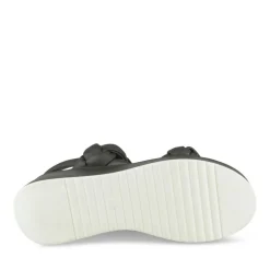Sandales NOIR Femme Motif Tressé A Enfiler