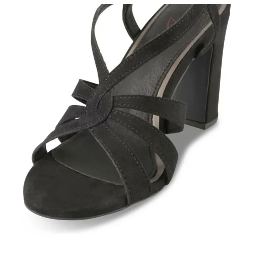 Sandales NOIR Femme Motif Uni Boucle