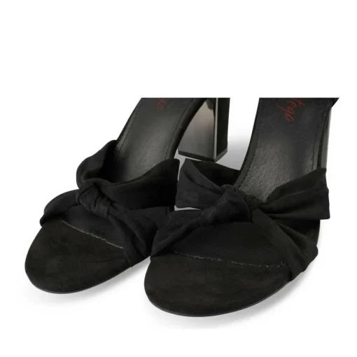 Sandales NOIR Femme Motif Uni Boucle