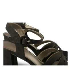 Sandales NOIR Femme Motif Uni Boucle