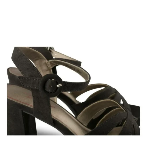 Sandales NOIR Femme Motif Uni Boucle