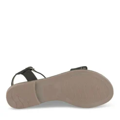 Sandales NOIR Femme Motif Paillettes Boucle