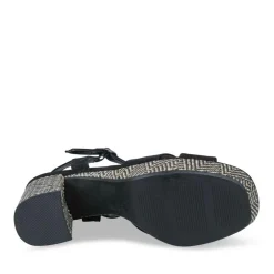 Sandales NOIR Femme Motif Uni Boucle