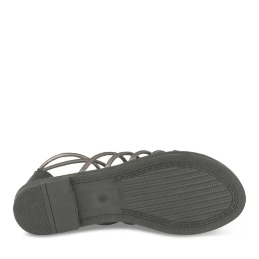Sandales NOIR Femme Motif Uni Fermeture éclair