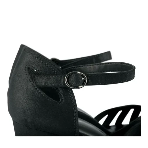 Sandales NOIR Femme Motif Uni Boucle