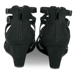 Sandales NOIR Femme Motif Uni Fermeture éclair