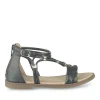 Sandales NOIR Fille Motif Uni Fermeture éclair