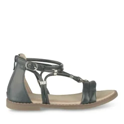 Sandales NOIR Fille Motif Uni Fermeture éclair