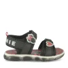 Sandales NOIR Fille Motif Coeurs Scratch