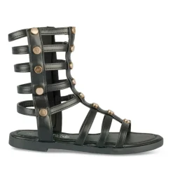 Sandales NOIR Fille Motif Clouté Fermeture éclair