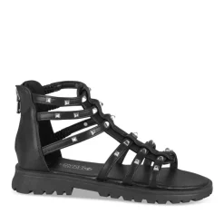 Sandales NOIR Fille Motif Clouté Fermeture éclair