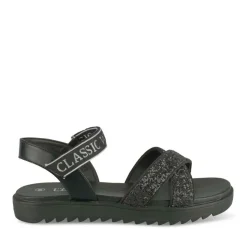 Sandales NOIR Fille Motif Paillettes Scratch