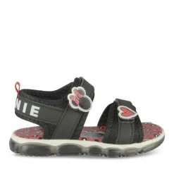 Sandales NOIR Fille Motif Coeurs Scratch
