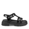Sandales NOIR Fille Motif Coeurs Scratch