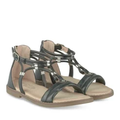 Sandales NOIR Fille Motif Uni Fermeture éclair