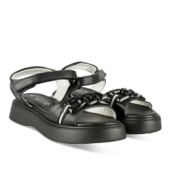 Sandales NOIR Fille Motif Chaîne Scratch