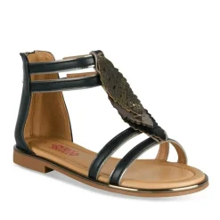Sandales NOIR Fille Motif Iridescent Fermeture éclair