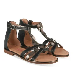 Sandales NOIR Fille Motif Animal Fermeture éclair
