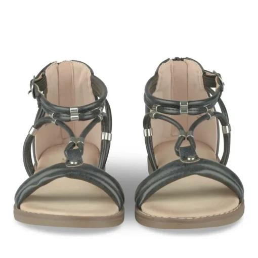 Sandales NOIR Fille Motif Uni Fermeture éclair