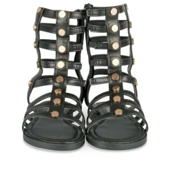 Sandales NOIR Fille Motif Clouté Fermeture éclair