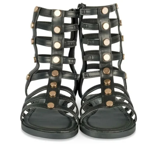 Sandales NOIR Fille Motif Clouté Fermeture éclair