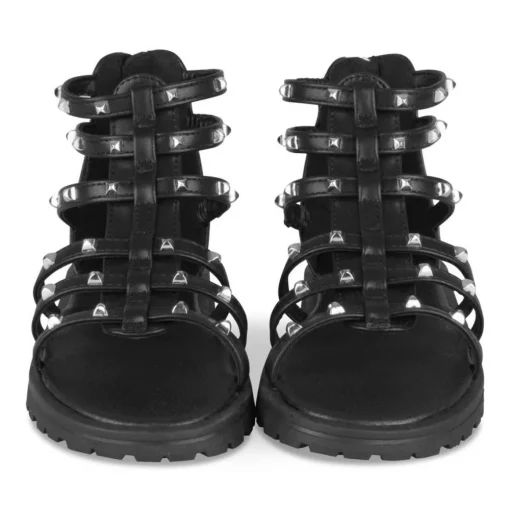 Sandales NOIR Fille Motif Clouté Fermeture éclair