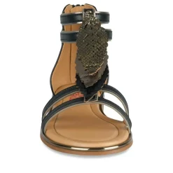 Sandales NOIR Fille Motif Iridescent Fermeture éclair