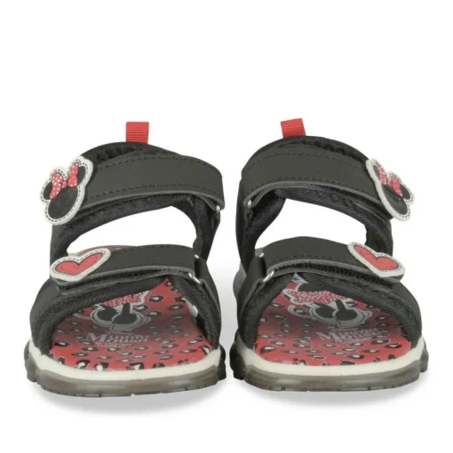 Sandales NOIR Fille Motif Coeurs Scratch