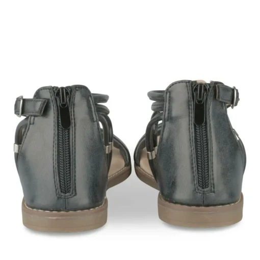 Sandales NOIR Fille Motif Uni Fermeture éclair