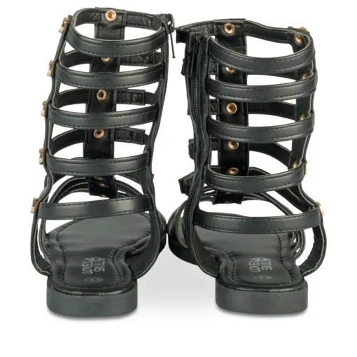 Sandales NOIR Fille Motif Clouté Fermeture éclair