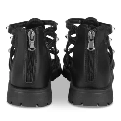 Sandales NOIR Fille Motif Clouté Fermeture éclair