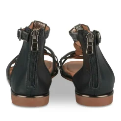 Sandales NOIR Fille Motif Animal Fermeture éclair