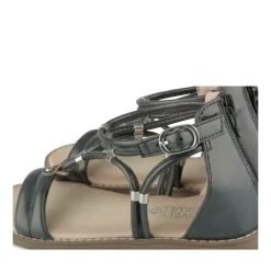 Sandales NOIR Fille Motif Uni Fermeture éclair