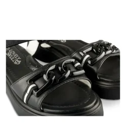 Sandales NOIR Fille Motif Chaîne Scratch