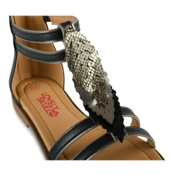 Sandales NOIR Fille Motif Iridescent Fermeture éclair