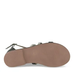 Sandales NOIR Fille Motif Paillettes Fermeture éclair