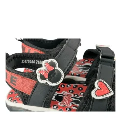 Sandales NOIR Fille Motif Coeurs Scratch