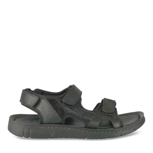Sandales NOIR Homme CUIR Motif Uni Scratch