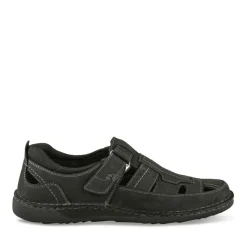 Sandales NOIR Homme CUIR Motif Uni Scratch