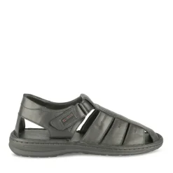 Sandales NOIR Homme CUIR Motif Uni Scratch