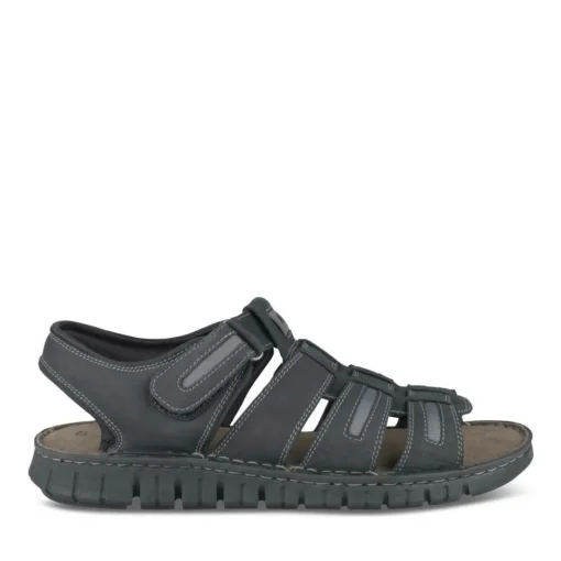 Sandales NOIR Homme CUIR Motif Uni Scratch