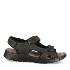 Sandales NOIR Homme CUIR Motif Uni Scratch