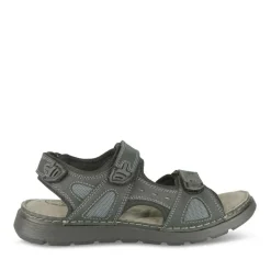 Sandales NOIR Homme CUIR Motif Uni Scratch