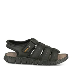 Sandales NOIR Homme CUIR Motif Uni Scratch