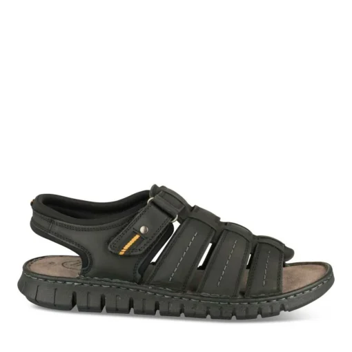 Sandales NOIR Homme CUIR Motif Uni Scratch
