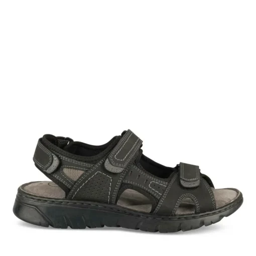 Sandales NOIR Homme CUIR Motif Uni Scratch