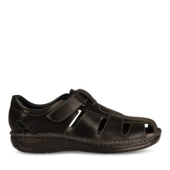 Sandales NOIR Homme CUIR Motif Uni Scratch